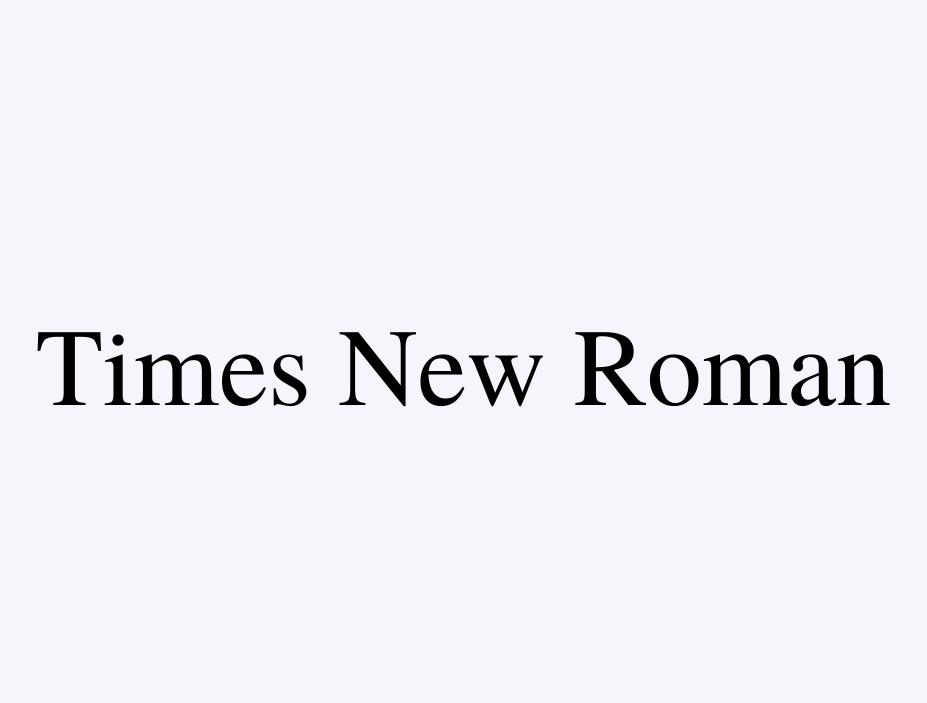 tipografia Times New Roman