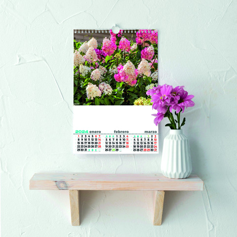 calendario trimestral de flores