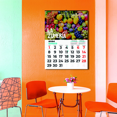 calendario de pared mensual